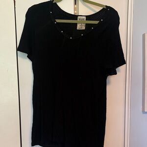 Vocal Black Studded Blouse